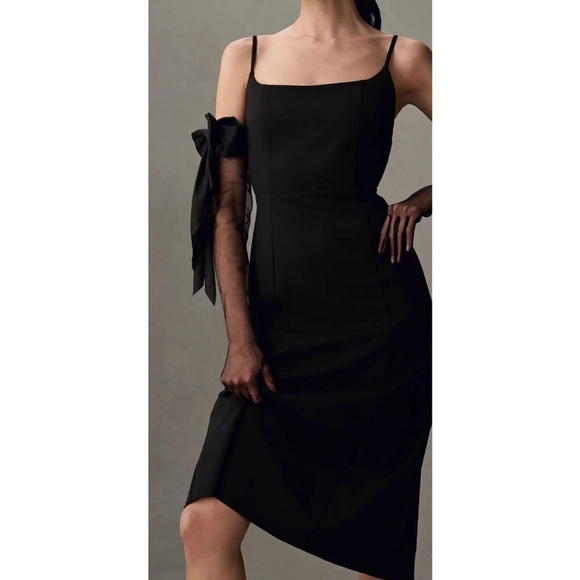 black sexy midi dress Black Off Shoulder Long Sleeve Scrunch Butt Open Back Midi Dress Small main image 1